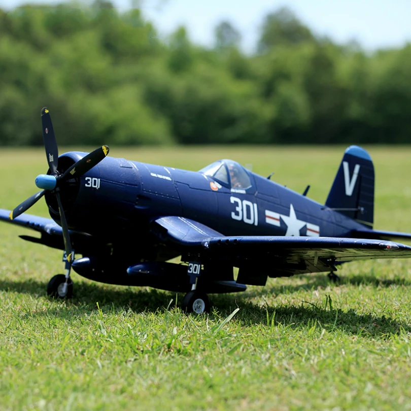 Радиоуправляемый самолет FMS 1400 мм 1 4 м F4U Corsir Blue 6CH с откатными щитками