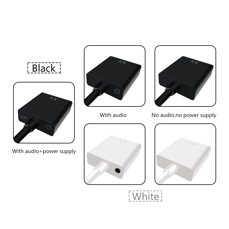 HEONYIRRY HDMI в VGA Кабель-адаптер 1080P цифро-аналоговый видео аудио конвертер кабель для ПК HD tv xbox PS3 PS4 ноутбук ТВ коробка