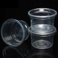 1000 set pudding cup disposable plastic cups with lid jelly bowl dessert yogurt small sauce box party festival 123456oz