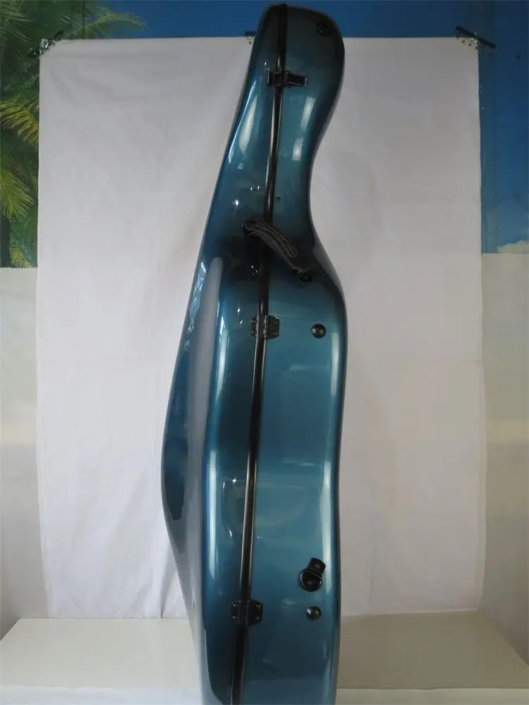 Красивый чехол для виолончели из углеродного волокна голубого цвета 4/4