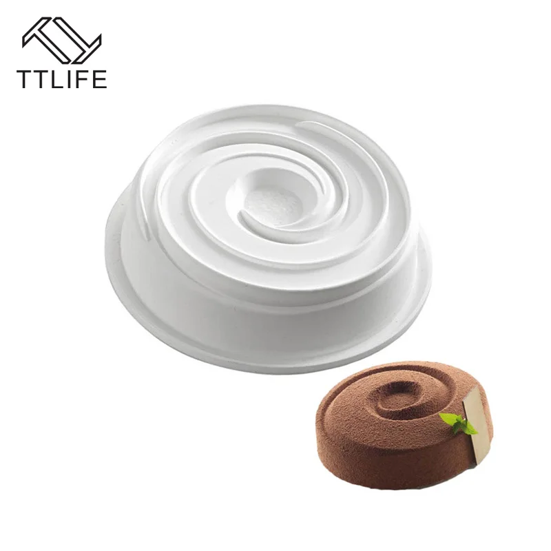 TTLIFE антипригарный круглый спиральный мусс форма для торта шоколадный помадка торт желе пудинг выпечка кондитерских изделий блюдо декоратор для десерта
