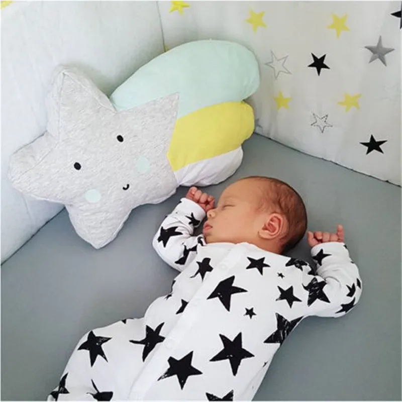 Autumn Winter Cotton Warm Romper for Baby Boy Clothes Girl Jumpsuit Newborn Baby Clothes Stars Infant Boy Onesie