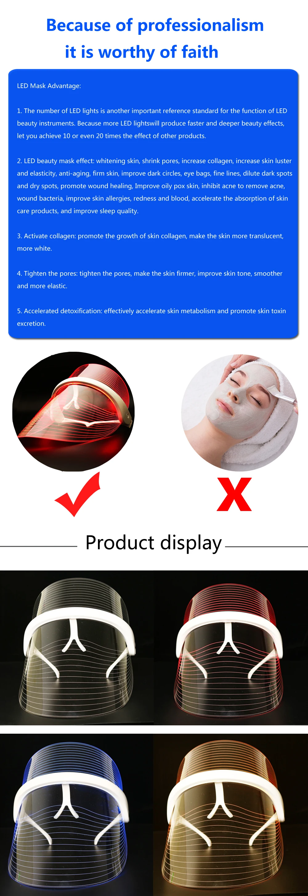 Кожа маска для лица 3 цвета светодиодный маска для лица USB Фототерапия оборудование для красоты маски для кожи лица Уход Инструмент