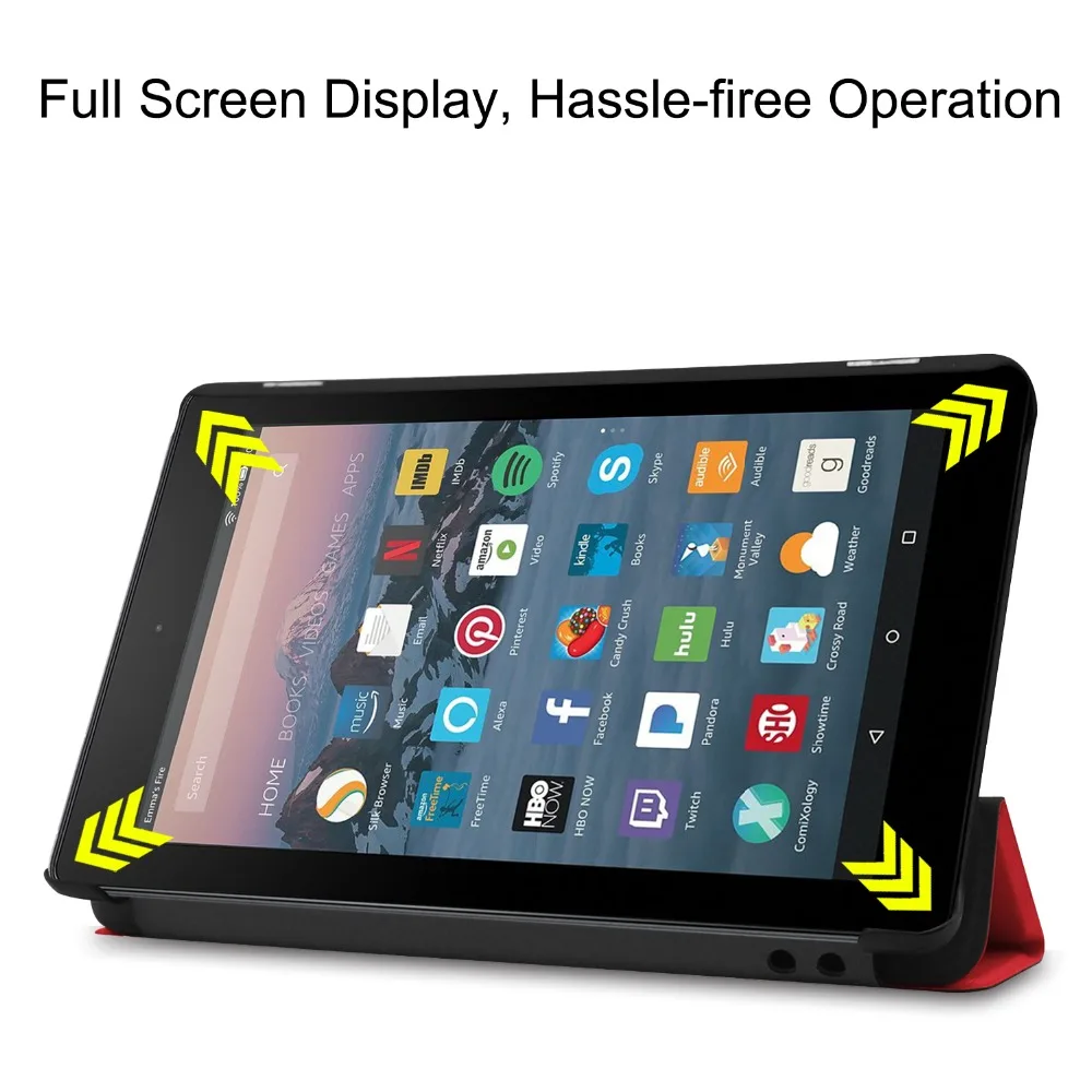 Смарт-чехол для Amazon Kindle Fire 7 / вход и выход из режима сна, Кожаные чехлы-книжки Fundas для Amazon Kindle Fire 7 ''