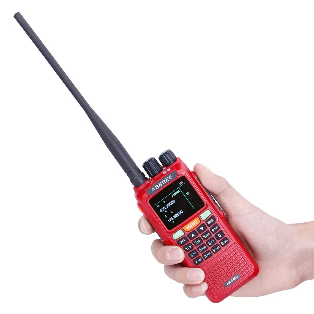 Abbree AR 889G рация с GPS SOS 10 Вт 999CH Ночная подсветка дуплексный Ретранслятор Dual Cross Band