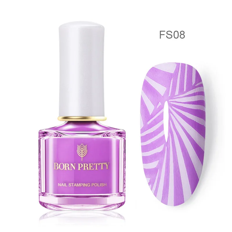 BP-FS08 BORN PRETTY 6 мл неоновые, флюоресцентные штамповки для ногтей зеленый желтый маникюр Лак для ногтей печать конфетный лак для ногтей - Color: BP-FS08