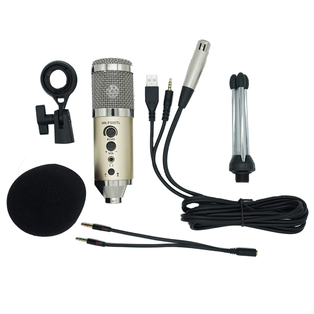TGETH MK-F400TL/MK-F500TL Студийный микрофон USB конденсаторный звук Запись добавить стенд бесплатно драйвер для мобильного телефона компьютера