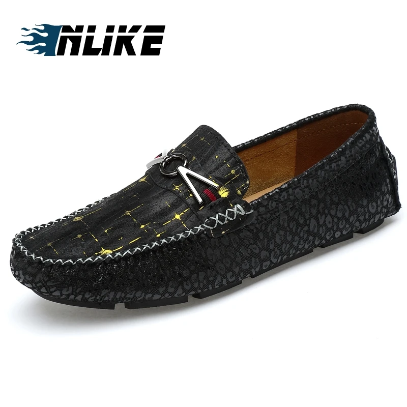 

INLIKE/Дизайнерские мужские повседневные Мокасины ручной работы; Мужская обувь для отдыха из натуральной кожи; модная Роскошная Удобная Дизай...