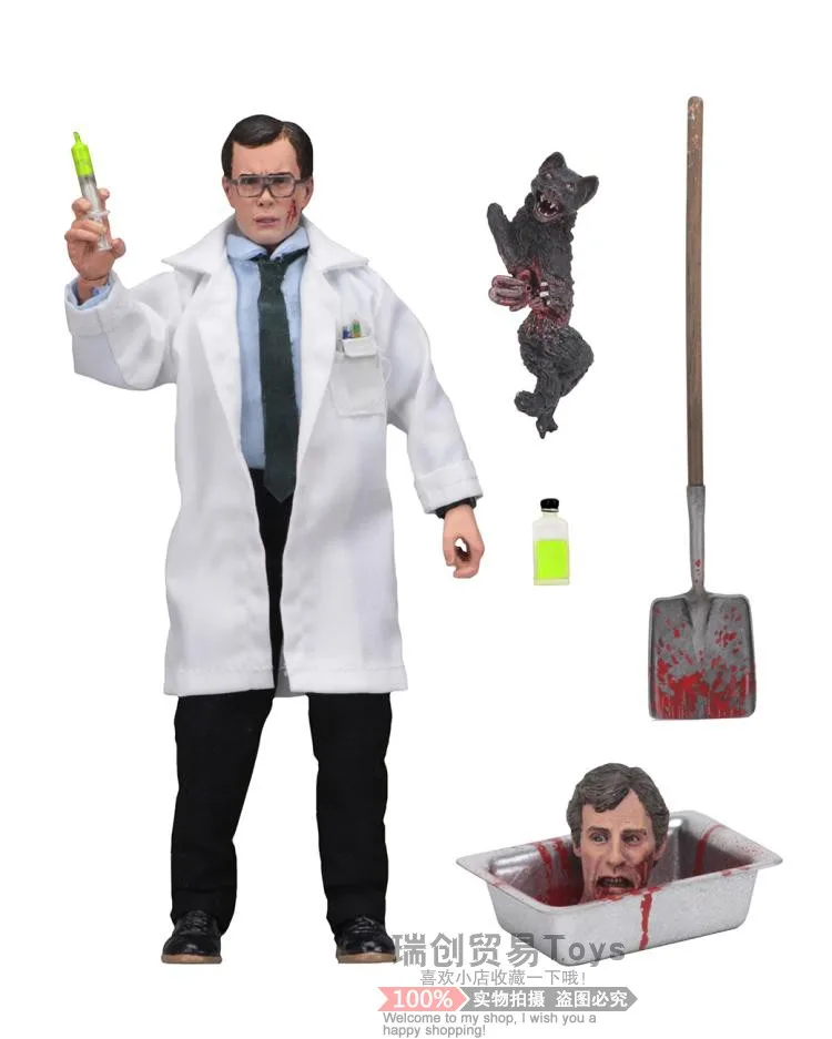 NECA Mary Shelleys Frankenstein Re аниматор Герберт Уэст доктор Ткань 8 дюймов кукла Фигурка Игрушка