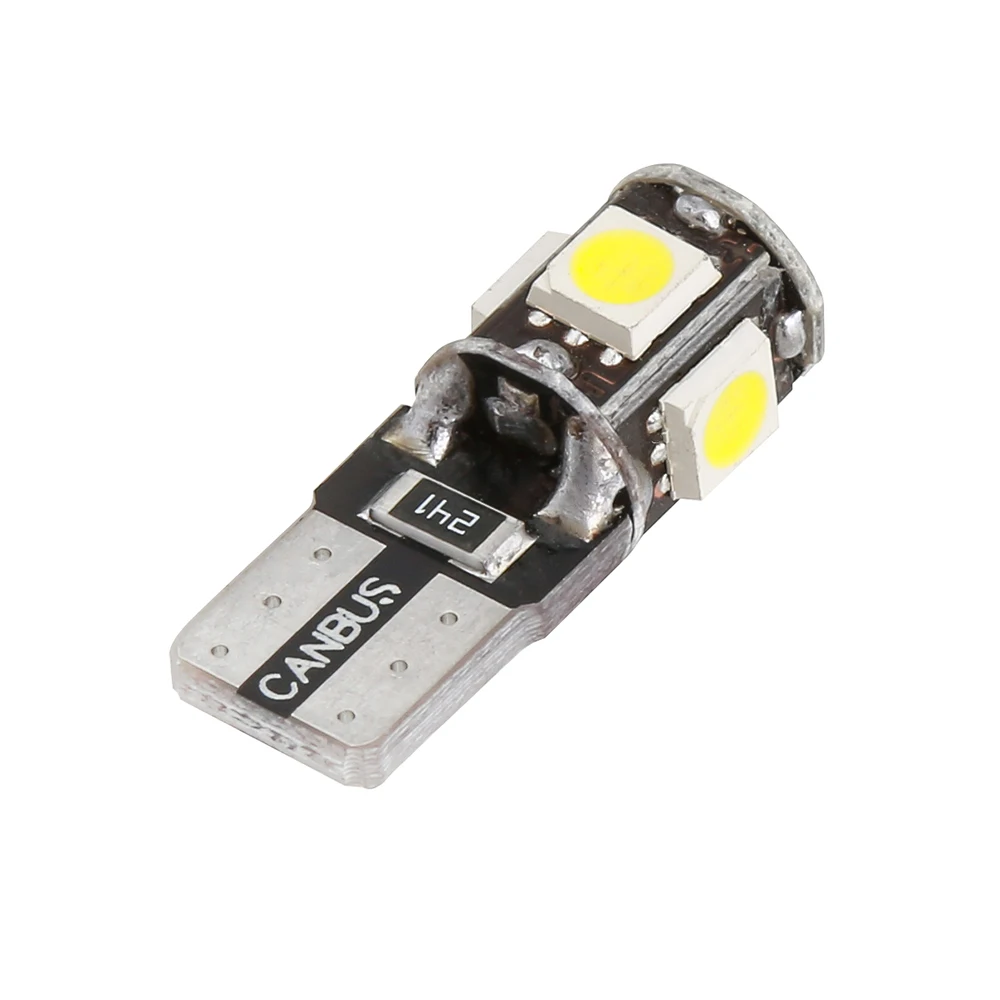 10 шт. Led T10 W5w 5smd 5050 Led Автомобильный светильник W5w 194 168 w5w лампы Белый Синий Красный DC 12V клиновидная лампа полоса указатель поворота светильник