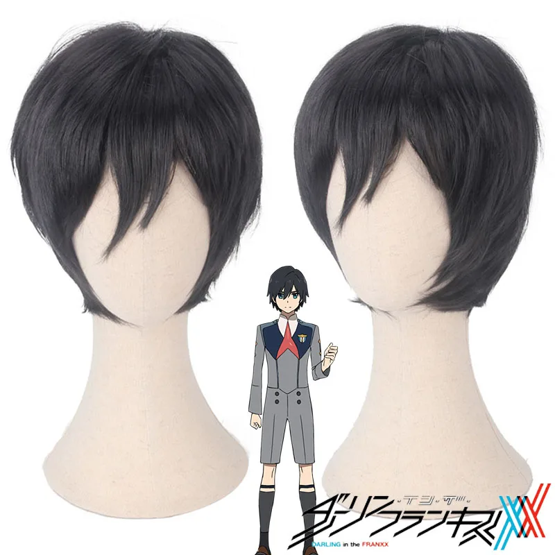 DARLING in the FRANXX Code 016 HIRO парик для косплея черные короткие прямые синтетические