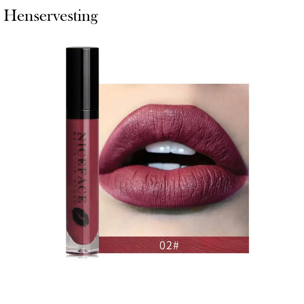 Глянец сексуальный Long Lasting Lipstick Водонепроницаемый матовый Жидкий Макияж