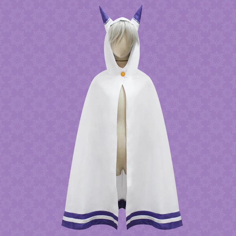 Re Zero kara Hajimeru Isekai Seikatsu Emilia Аниме Косплей Костюм накидка с кошачьими ушками +