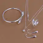 Комплект из колье, браслета и серег, из серебра 925 пробы