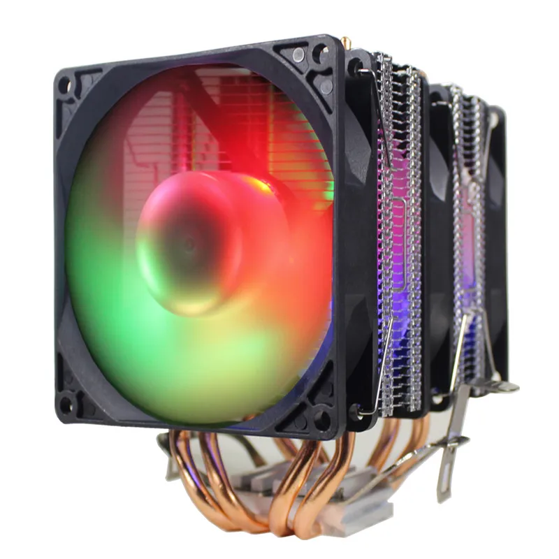 Breathing light 3PIN RGB светодиодный Процессор кулер 4-Heatpipe двойная башня 12V 9 см вентилятор охлаждения радиатора для LGA 1150/1151/1155/1156/775/1366 AMD - Цвет лезвия: Breathing light