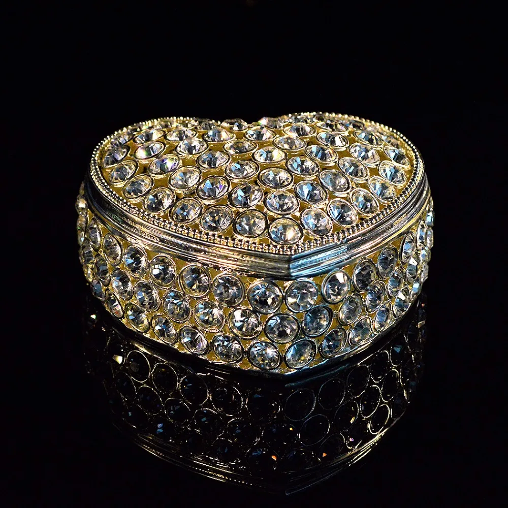 QIFU Красивая Изысканная большая форма сердца для коробки безделушек|Статуи и