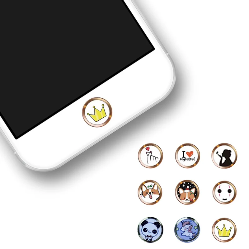 Мультяшная Милая наклейка на кнопку ID Home для iPhone 5 5S SE 6 6S 7 8 Plus Ipad air 2 mini с
