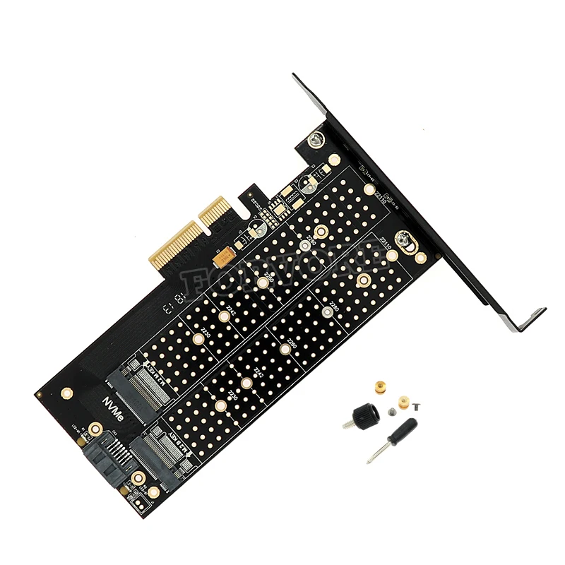 M.2 NVMe SSD NGFF для PCIE X4 адаптер карты M ключ + B двойной интерфейс | Компьютеры и офис