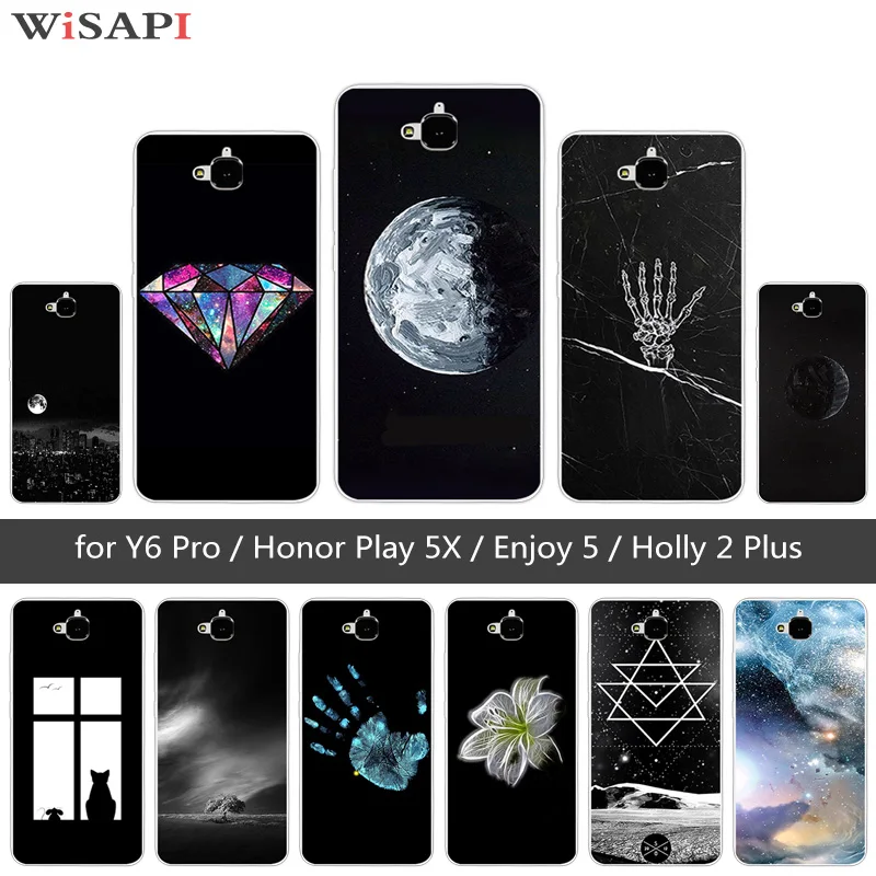 Мягкий чехол из ТПУ с Луной для Huawei Honor 4C Pro TIT-AL00 Y6 TIT-L01 Enjoy 5 Holly 2 Plus Play 5X |