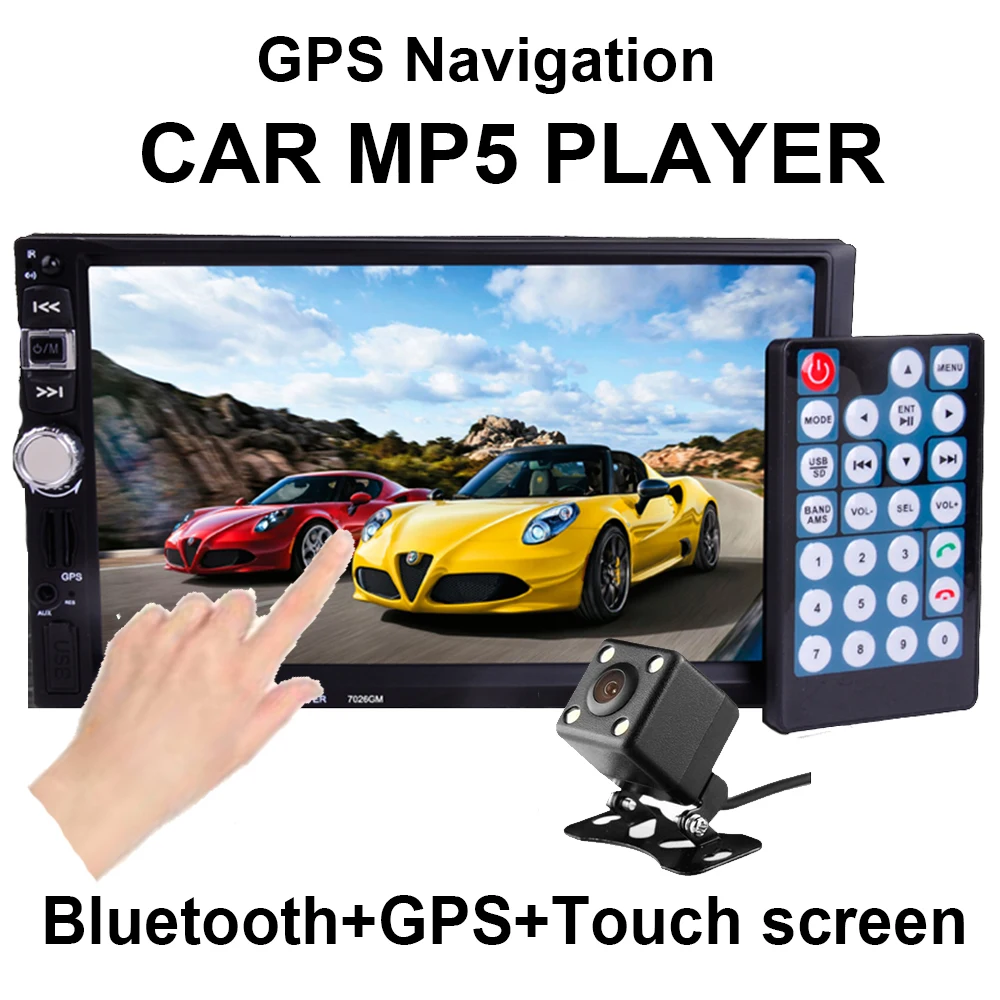 Автомагнитола 2 Din с GPS навигацией и камерой заднего вида|Автомобильные