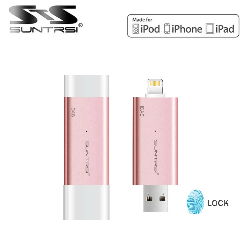 Suntrsi OTG флеш-накопитель 64 ГБ 32 для iphone/ПК USB 128 Флешка usb 3 0 MFI Certifide Бесплатная