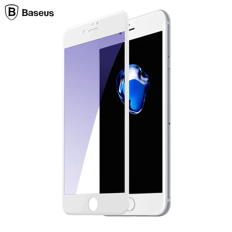 Baseus 3D PET мягкие изогнутые Edge Full Cover закаленное Стекло для iphone 7/8 плюс анти-голубой