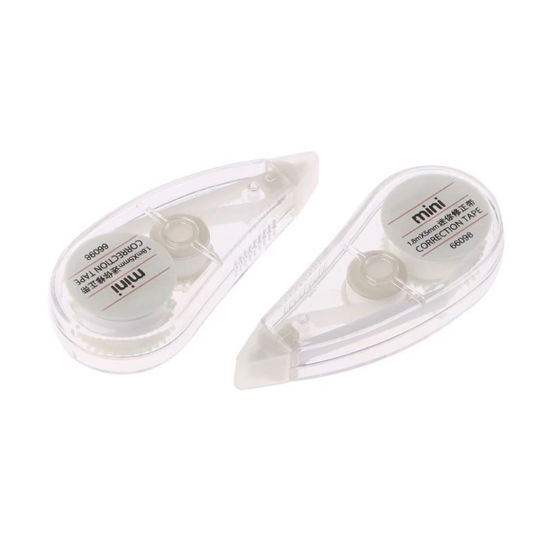 

2Pcs Cute Correction Tape Mini Roller White Out Eraser School Office Stationery 2.09x0.91" Plastic