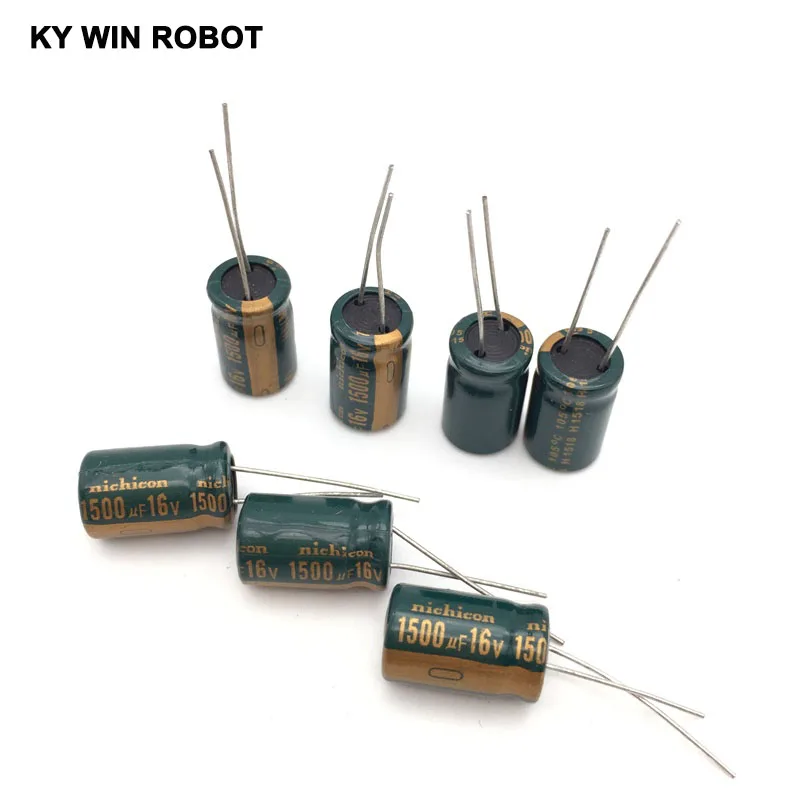 10 шт. 1500 мкФ 16V 10x17 мм 105C радиальные высокочастотный низкое сопротивление электролитический конденсатор с алюминиевой крышкой