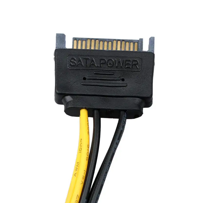 U SATA кабель питания 15 Pin к 6 PCI EXPRESS PCI-E Sata Графический конвертер адаптер видеокарта