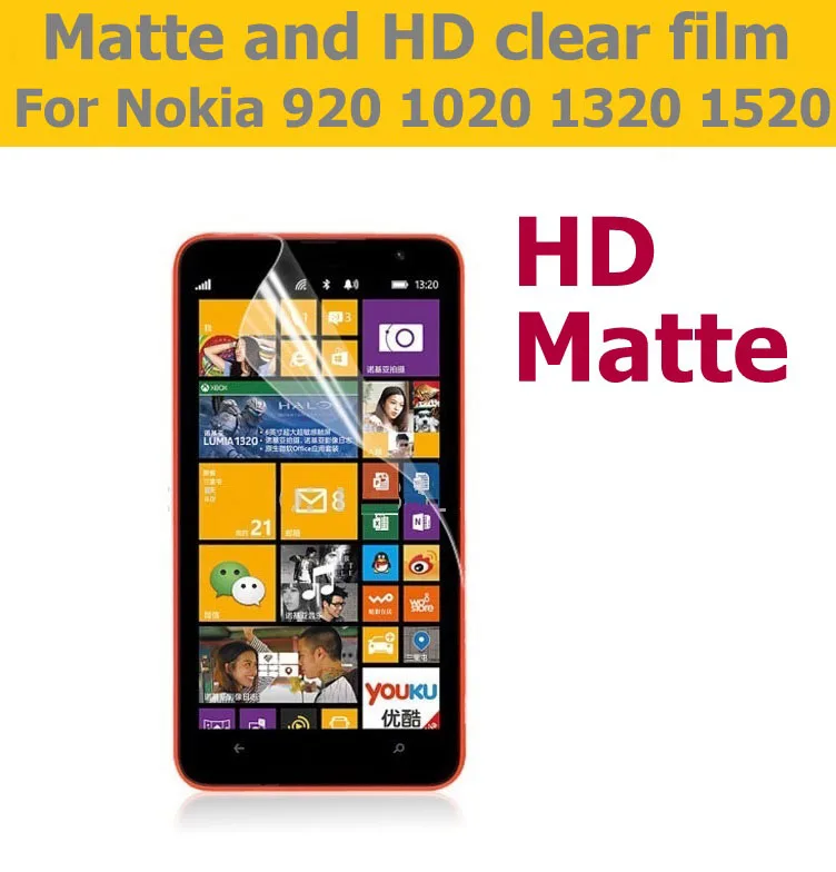 ЖК HD прозрачная глянцевая пленка для Microsoft lumia 920 1020 Антибликовая матовая Nokia 1320 1520
