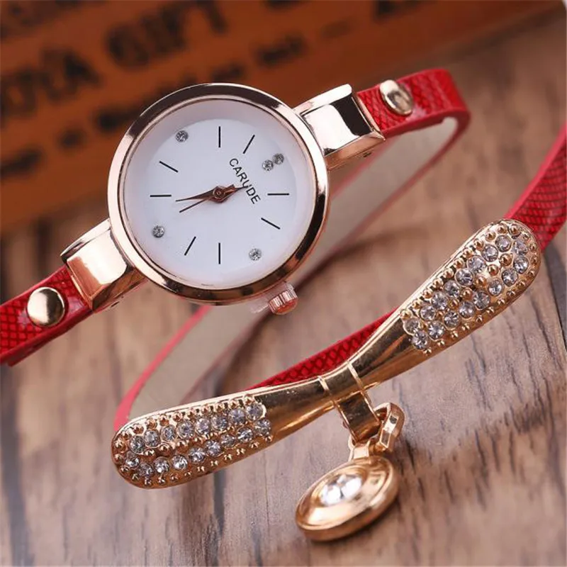 

Women Watches Fashion Casual Bracelet Watch Ladies Relogio Leather Rhinestone Analog Quartz Watch Clock Female Montre Femme A3