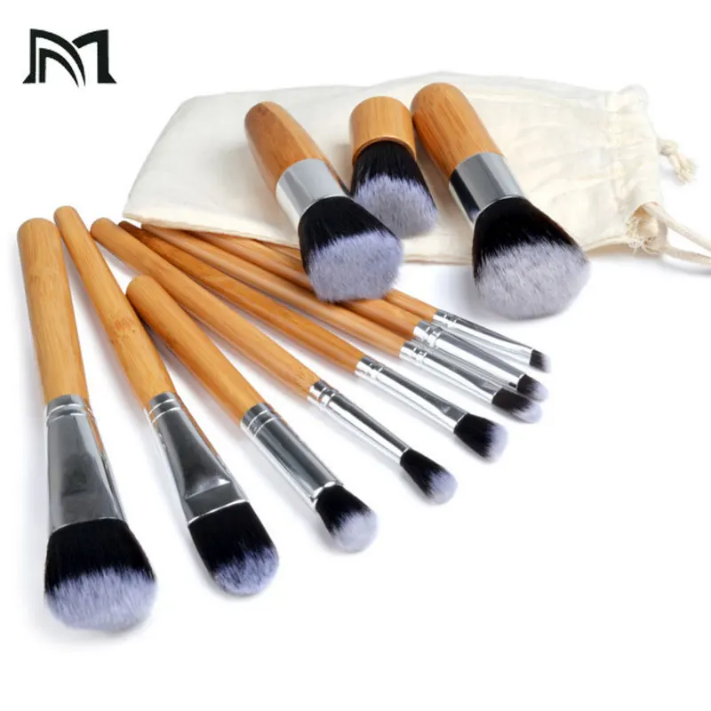 

11 Pcs Professional Makeup Brushes Set With Bag Powder Foundation Eyeshadow Make Up Brushes Cosmetics Soft Synthetic Hair HJ4