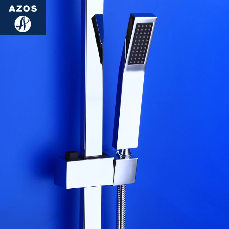 Душевая штанга Azos из хромированной латуни однофункциональная вращающаяся