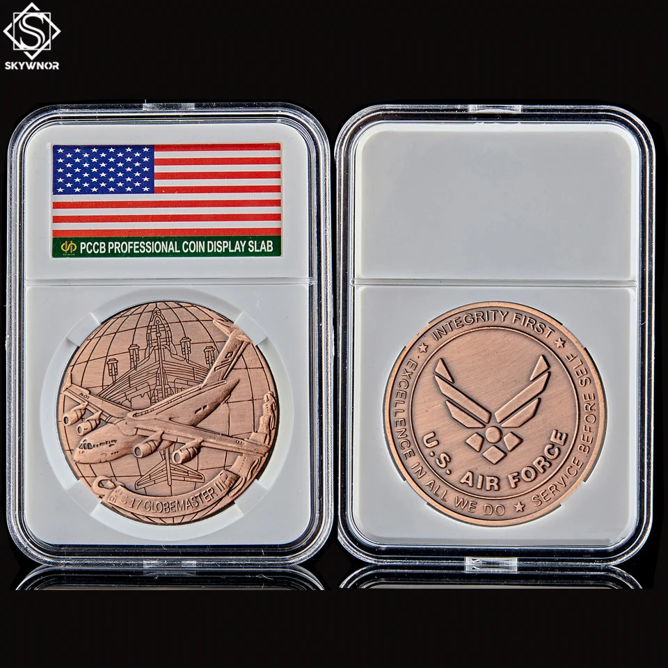 

American Air Force Airplane Military Challenge Coin Collection With PCCB Cover