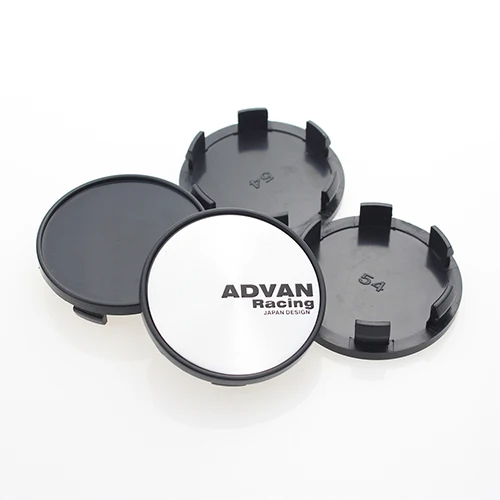 SILVER ADVAN BLACK 54 мм ADVAN крышки подходят 49 мм внутренний обод отверстие XXR эмблема наклейка ССР письмо VIP Знак колеса центр Hubcap ENKEI логотип значок набор из 4 - Цвет: SILVER ADVAN BLACK