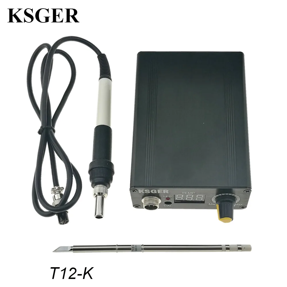 sets 1 KSGER T12 паяльник STC светодиодный T12-K DIY цифровой регулятор температуры электрический сварочный Утюг Наконечники припоя инструменты - Цвет: sets 1