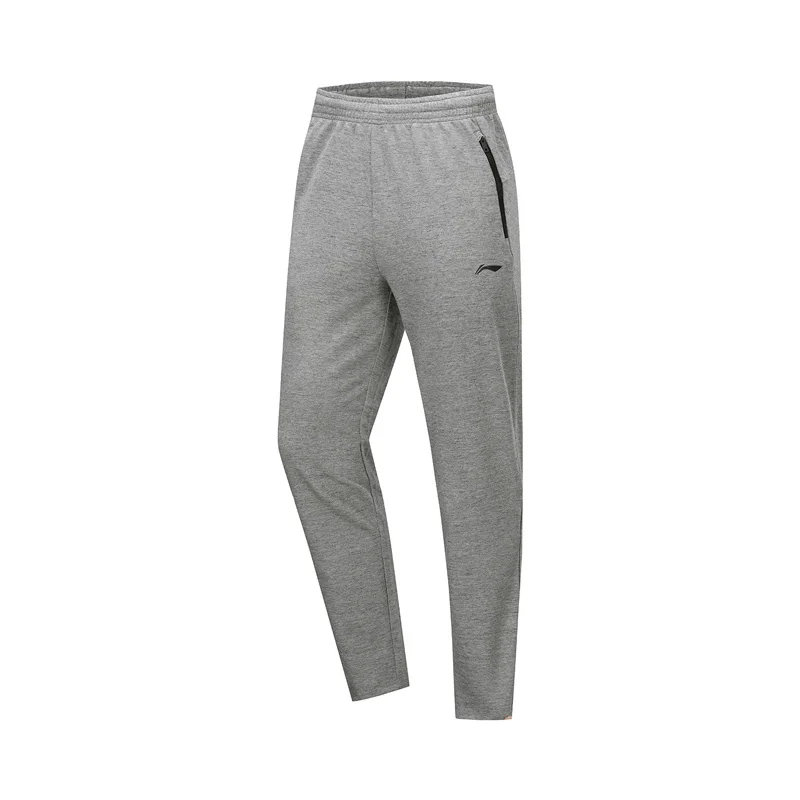 Li-Ning мужские тренировочные спортивные штаны, 82% хлопок, 15% полиэстер, 3% спандекс, брюки стандартной посадки с подкладкой, спортивные штаны AKLP331 MKY523 - Цвет: AKLP331-4H