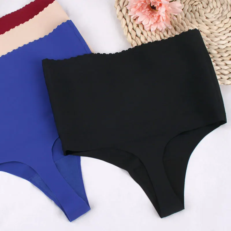 Без следов высокой талии живота трусики-стринги под брюки женские сексуальные