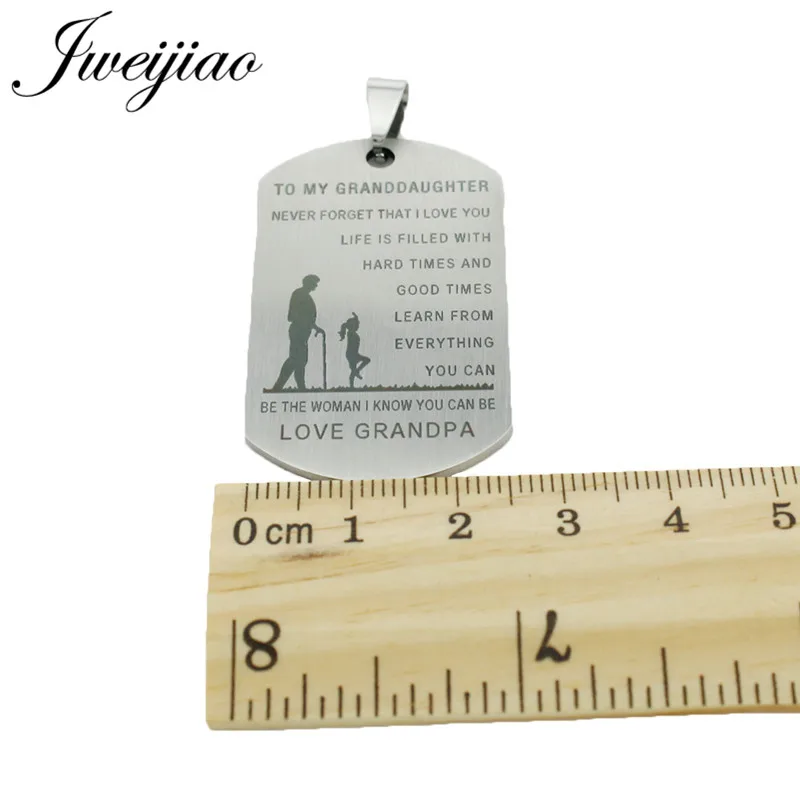 JWEIJIAO новинка 2018 года модные подвески для моей внучки из нержавеющей стали