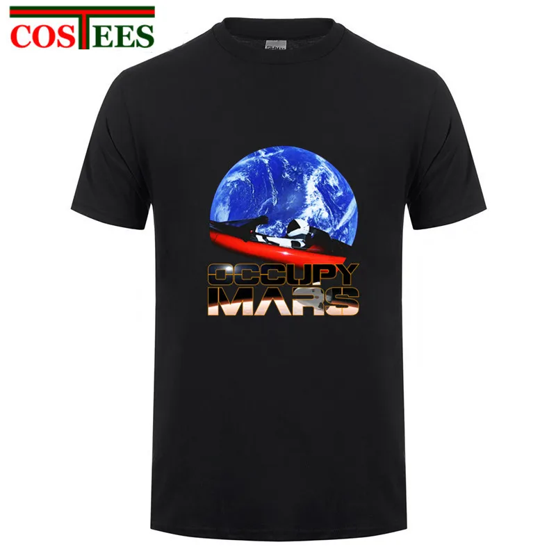 Camiseta Space X футболка Elon Musk для мужчин SpaceX Heavy falcon StarmanX Expose Mars футболки Tesla Roadster