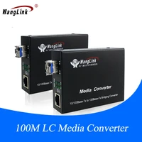 1pair 10100m media converter single mode 1310nm1550nm 20km single fiber lc connector ethernet transceiver