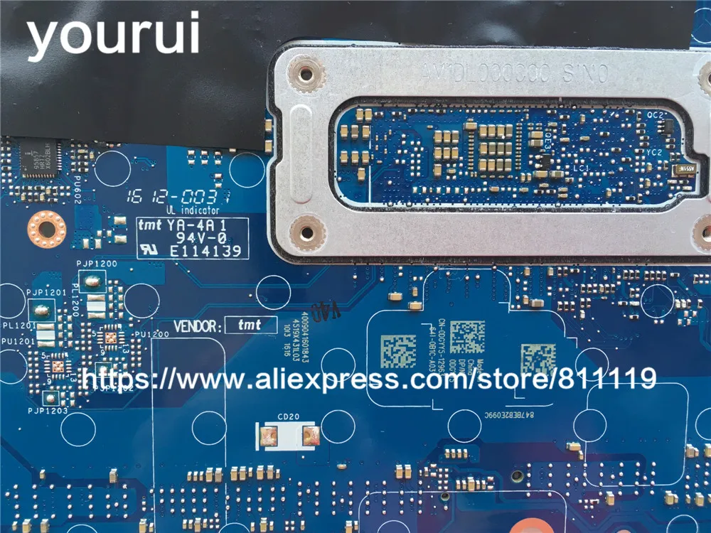 

yourui FOR DELL Latitude E7470 Laptop For motherboard with i5-6300U CPU LA-C461P 0DGYY5 CN-0DGYY5 DGYY5