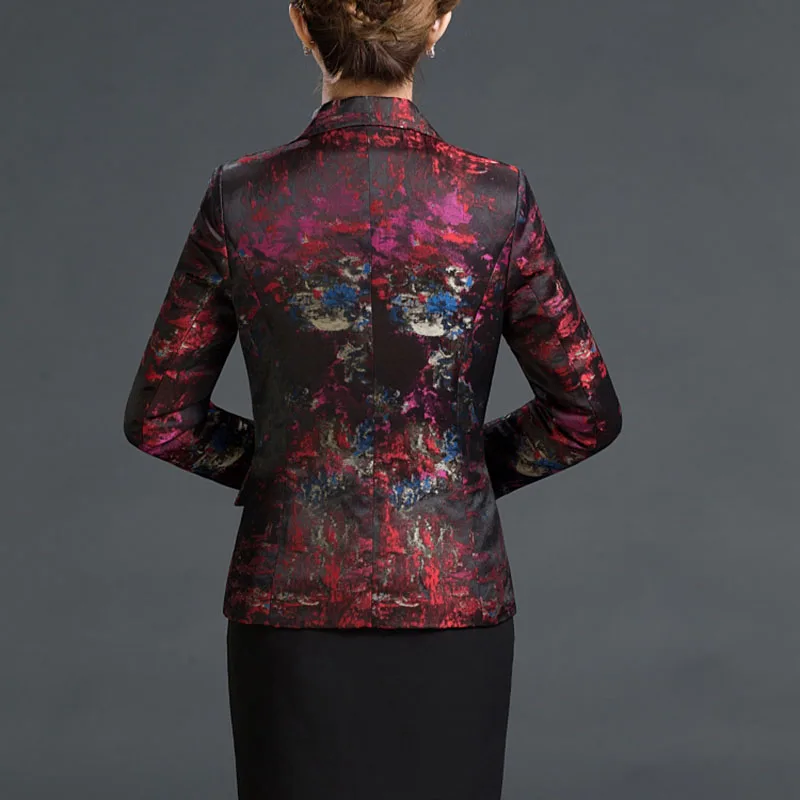 Весенне-осенний Женский костюм куртка 2020 новый модный принт с длинными рукавами