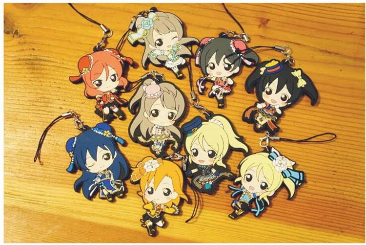 90 шт./лот аниме LoveLive! Подвески для косплея Honoka Kotori Umi Eli Nozomi Maki ремешки телефона