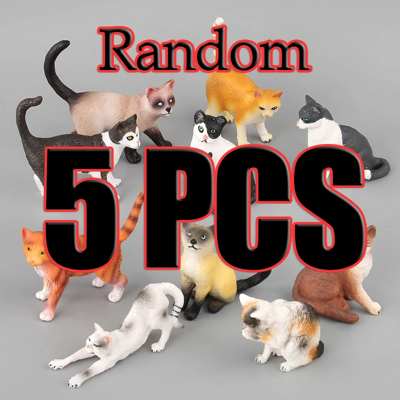 Экшн фигурки и игрушки животные из дикой природы милый питомец кошка ПВХ Модель
