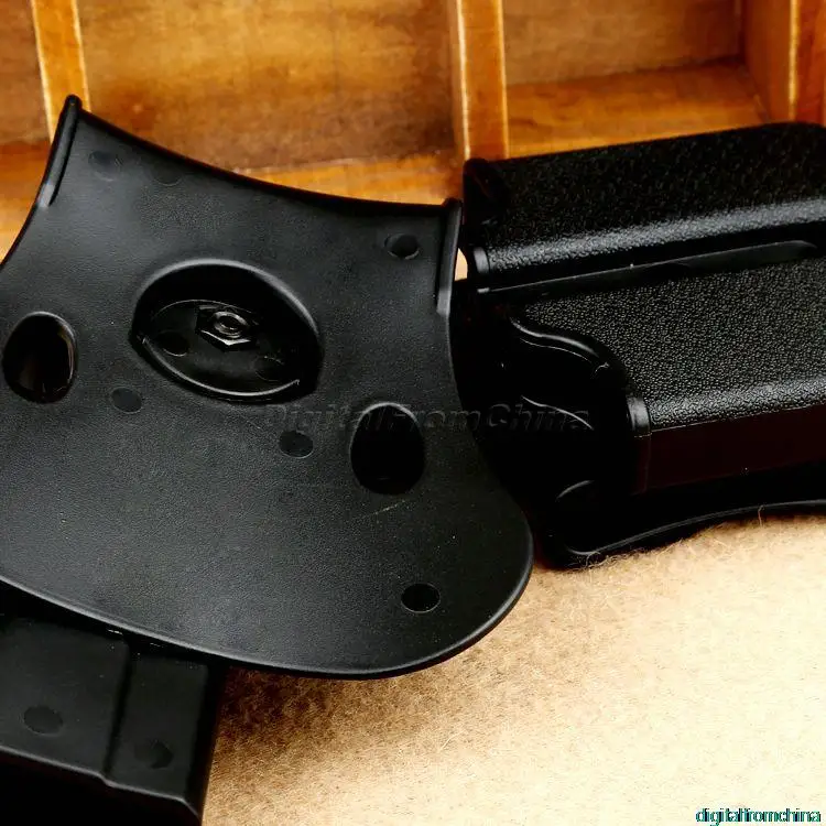 

Tactical Rotary Retention Right Hand Pistol Belt Holster Paddle & Double Magazine Pouch Ammo Case Clip Fits 1911 Series Pistols