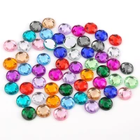 18 color 100pcs sewing rhinestone round surface flatback transparent acrylic beads for wedding dress accessory diy crafts