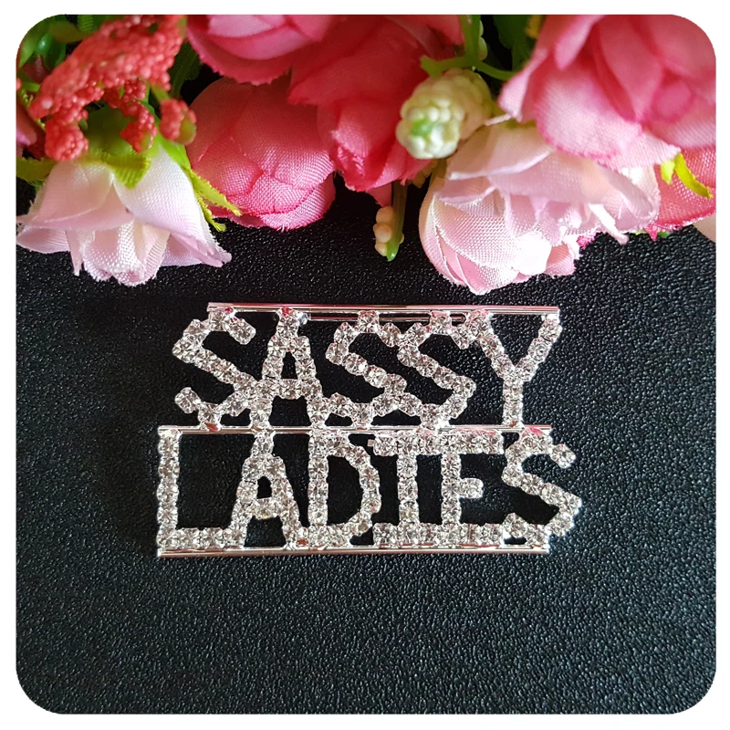 Роскошная хрустальная брошь ручной работы подарок SASSY LADIES булавка для лацкана с