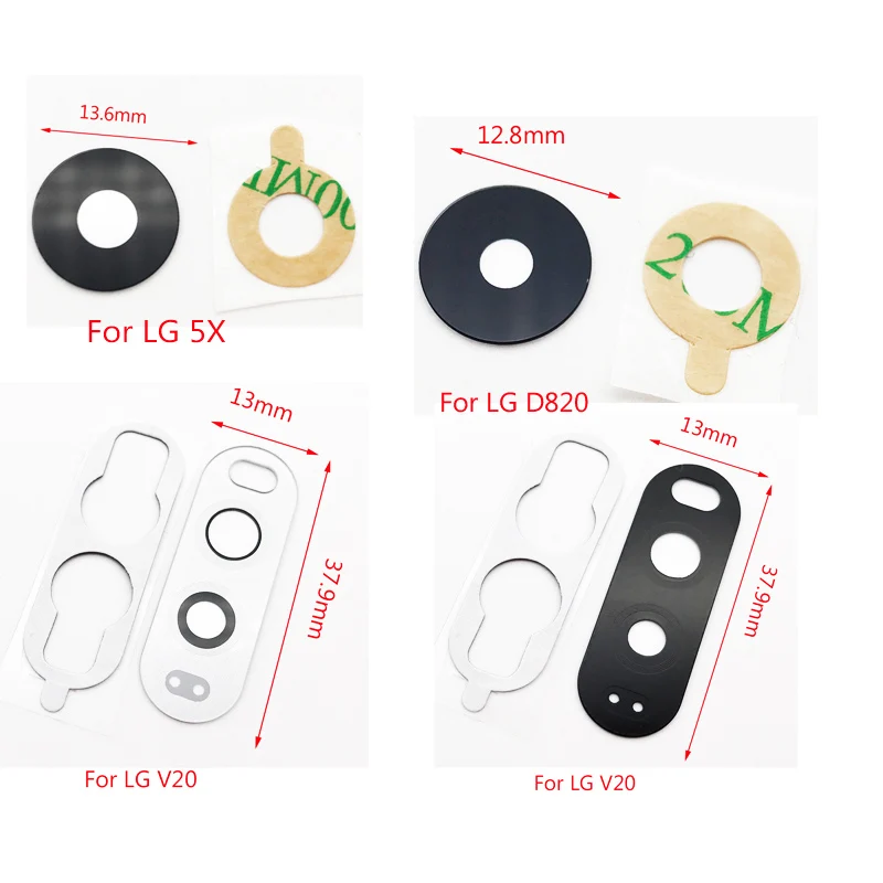 2 шт./лот для LG G5 G6 V20 для LG Google нексу 5 D820 D821 5X задняя Камера объектив Стекло обложки с липким Стикеры ремонт