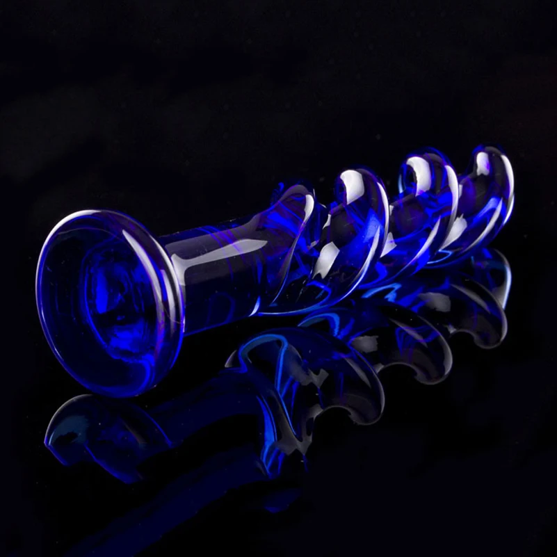 Glass plug anal drill sex toys for woman lesbian G SPOT squirt Crystal hook dildo prostate stimulator anus BUTTplug | Красота и